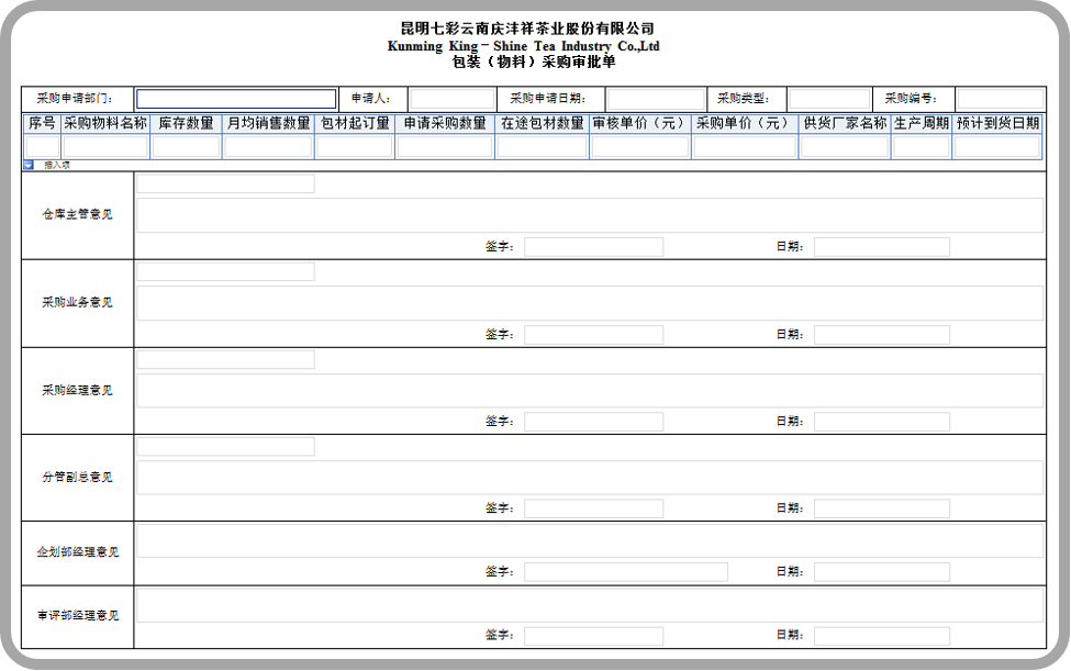白酒行業(yè)的采購(gòu)計(jì)劃-oa包裝(物料)采購(gòu)審批 白酒行業(yè)的采購(gòu)計(jì)劃-oa包裝(物料)采購(gòu)審批